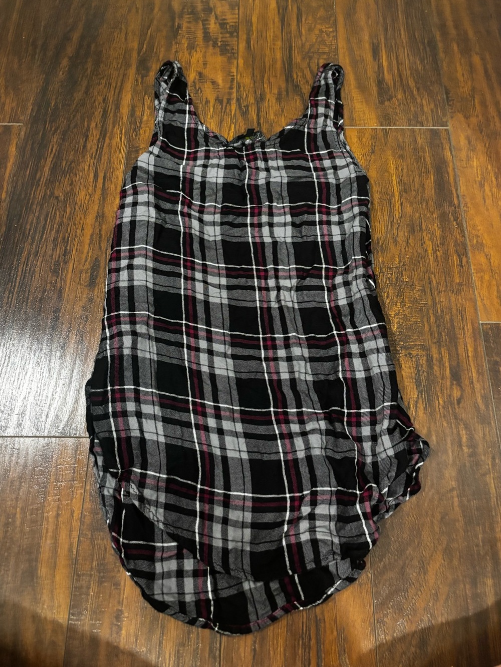 g21 Y2K Plaid Long Tank